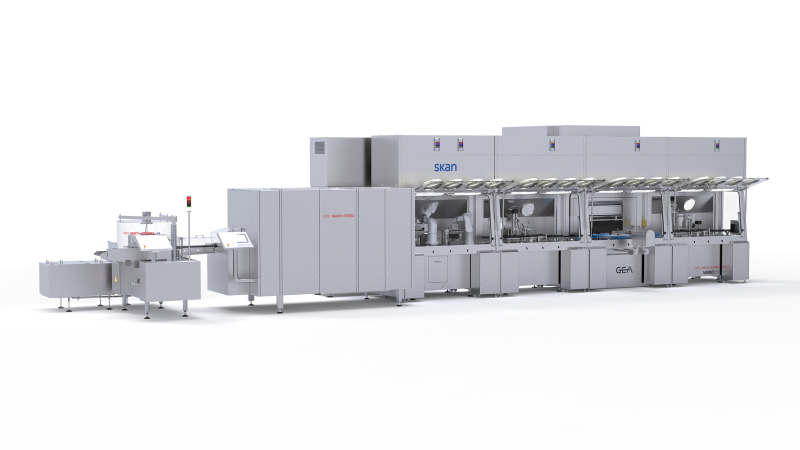 Automatic vial processing with freeze drying